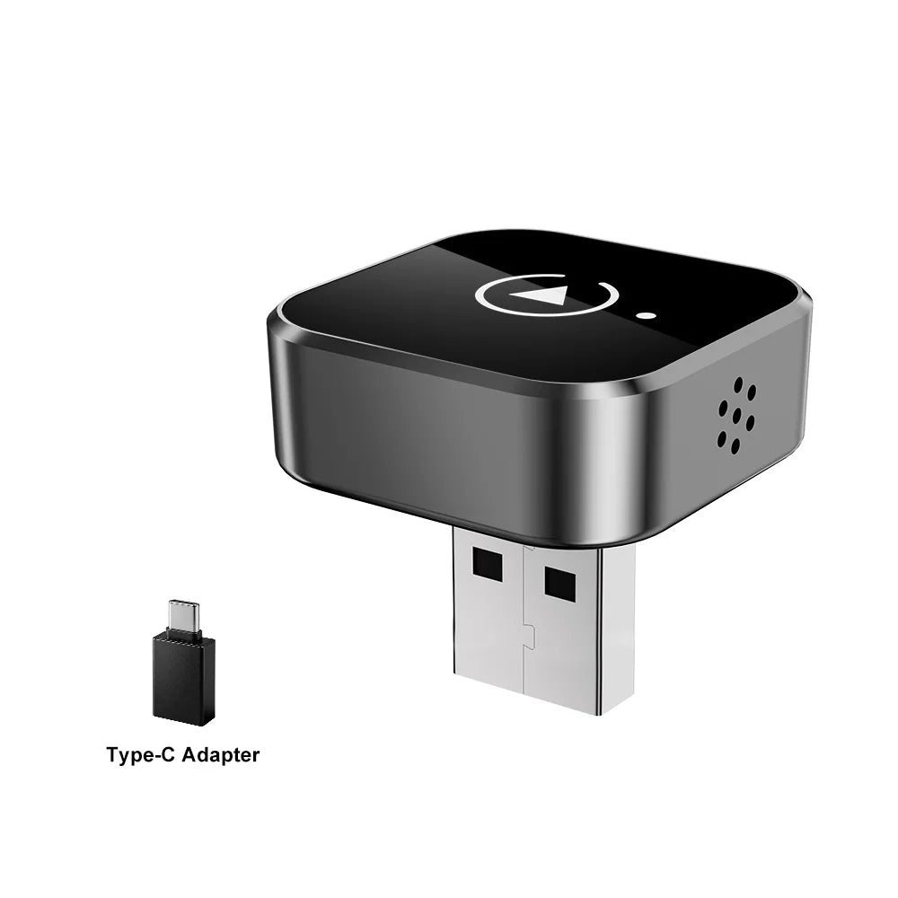 2026 Wireless Carplay Adapter 2-In-1 Wired to Wireless Dongle for Apple & Android Phone Plug and Play Universal Car Accessory